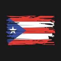 Puerto Rico Flag Brush Vector