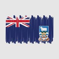 Falkland Islands Flag Brush Vector