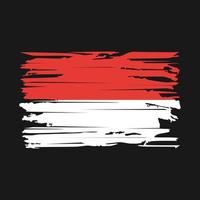 Indonesia Flag Brush Vector