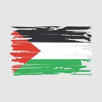 vector de pincel de bandera palestina