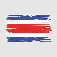 Costa Rica Flag Brush Vector
