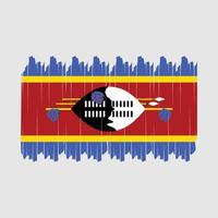 Swaziland Flag Brush Vector