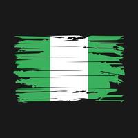 Nigeria Flag Brush Vector