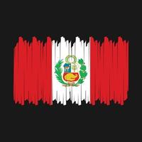 vector de pincel de bandera de perú