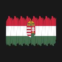 Hungary Flag Brush Vector