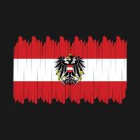 Austria Flag Brush Vector