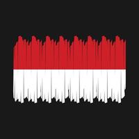 Monaco Flag Brush Vector