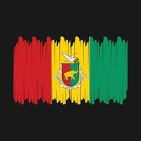 vector de pincel de bandera de guinea