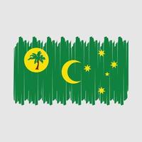 Cocos Islands Flag Brush Vector