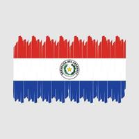 vector de pincel de bandera de paraguay