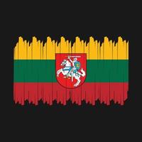 Lithuania Flag Brush Vector