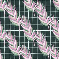 Seamless pattern with feathers. Abstract tropical palm leaves. vector