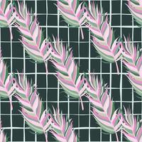 Seamless pattern with feathers. Abstract tropical palm leaves. vector