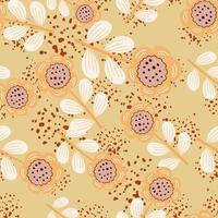 Seamless pattern with stylized flowers. Floral background. vector
