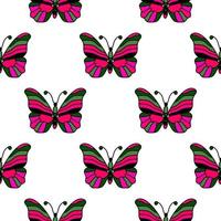 Seamless pattern with stylized butterflies. vector