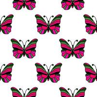 Seamless pattern with stylized butterflies. vector