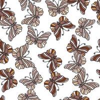 Seamless pattern with stylized butterflies. vector