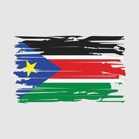 South Sudan Flag Brush Vector