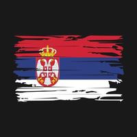 vector de pincel de bandera de serbia