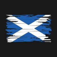 vector de pincel de bandera de escocia