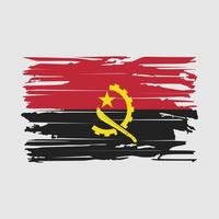 vector de pincel de bandera de angola