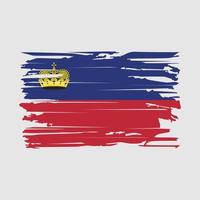 Liechtenstein Flag Brush Vector