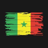 Senegal Flag Brush Vector