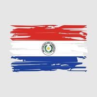 vector de pincel de bandera de paraguay