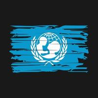 vector de pincel de bandera de unicef