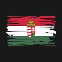 Hungary Flag Brush Vector