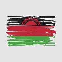 Malawi Flag Brush Vector