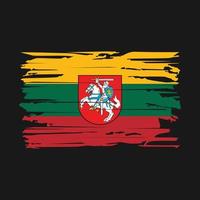 Lithuania Flag Brush Vector
