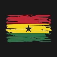 Ghana Flag Brush Vector