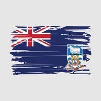 vector de pincel de bandera de las islas malvinas