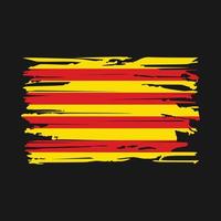 Catalonia Flag Brush Vector