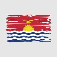 vector de pincel de bandera de kiribati