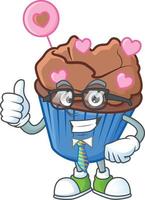 chocolate amor magdalena dibujos animados personaje estilo vector