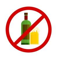 borracho prohibido. prohibido desde consumidor alcohólico bebidas vector