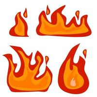 burning fire illustration. fire icon. bonfire vector