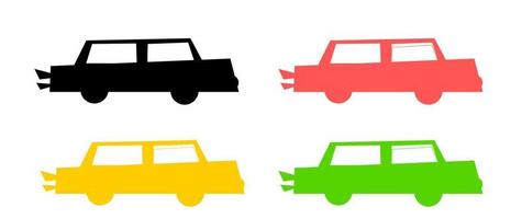 car icon. illustration of various models of cars vector