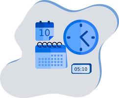 time icon set. calendar. digital clock. wall clock vector