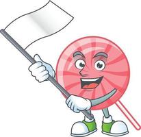 Pink round lollipop cartoon character style vector