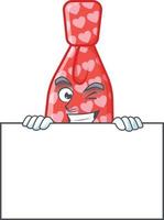 rojo amor Corbata dibujos animados personaje estilo vector