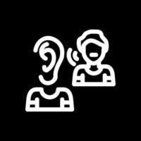 diseño de icono de vector de escucha