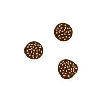 Doodle raw date candies. vector