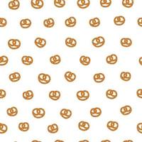 Seamless pattern with small pretzels. vector