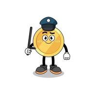 Cartoon Illustration of new zealand dollar police vector