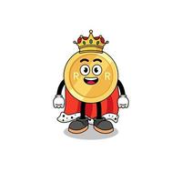 Mascot Illustration of south african rand king vector
