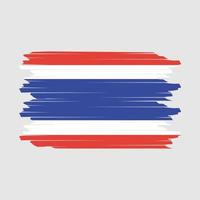 vector de pincel de bandera de tailandia