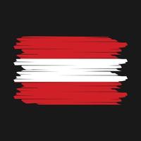 vector de pincel de bandera de austria